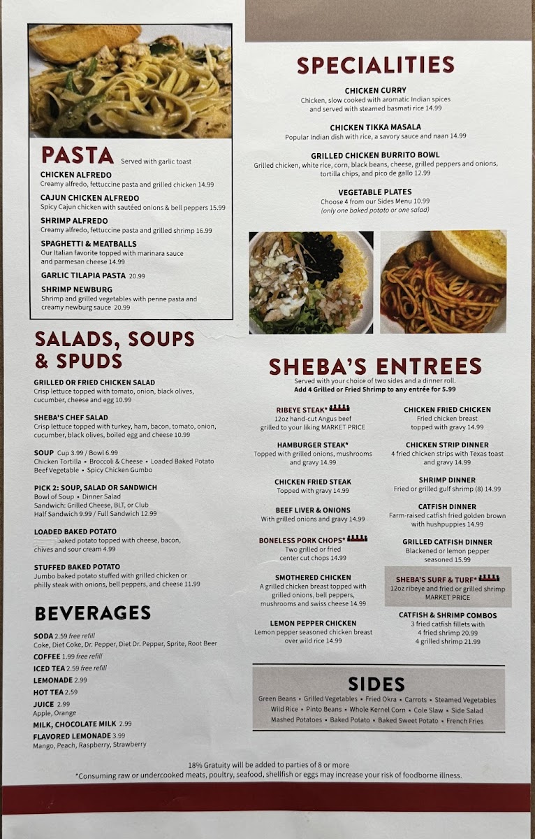 Sheba's Menu - Image 2
