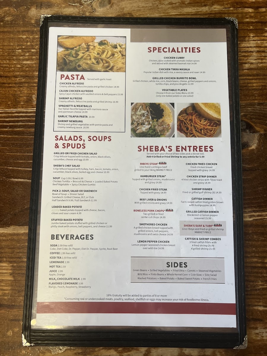Sheba's Menu - Image 3
