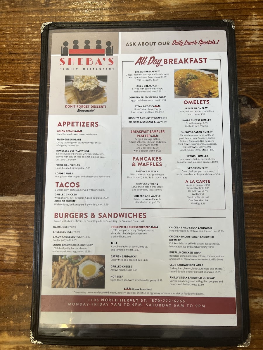 Sheba's Menu - Image 4